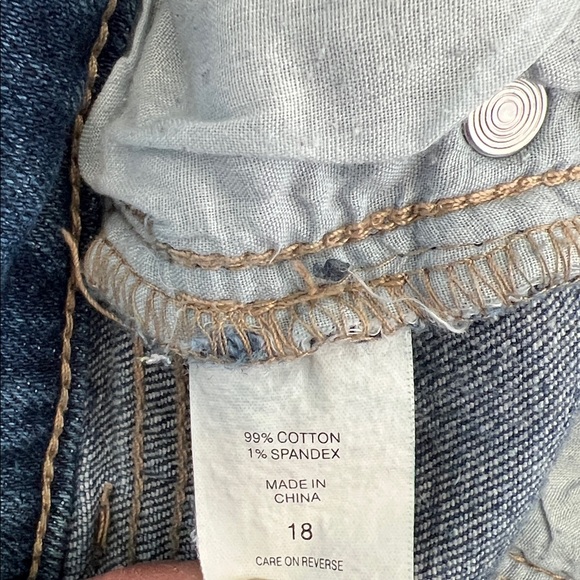 NY&C Slim Slouch Women's Distressed Blue Jeans 18 - Picture 6 of 12